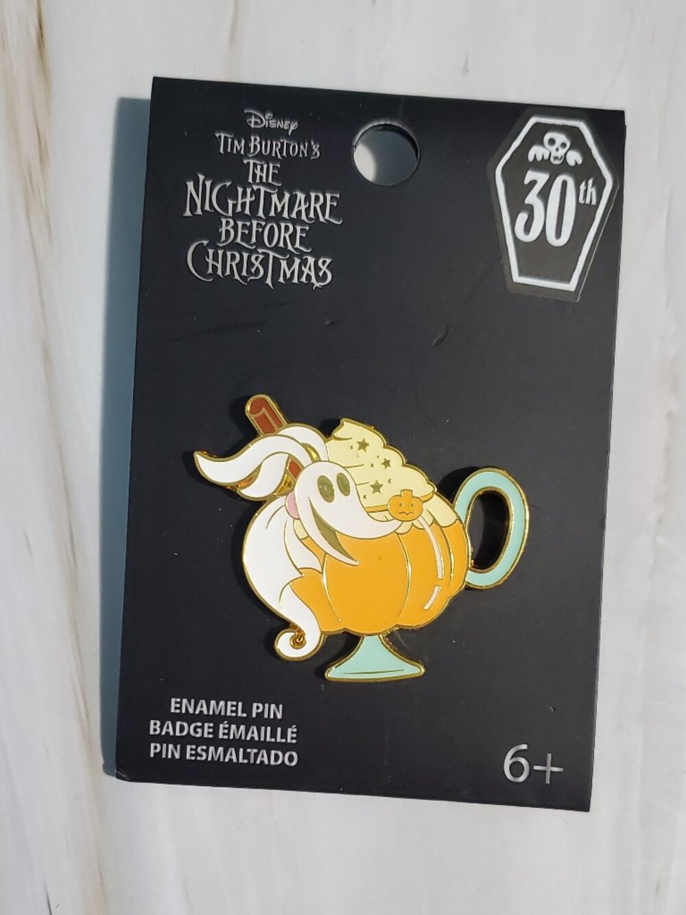Disney Nightmare Before Christmas Pumpkin Spice Zero Enamel Pin